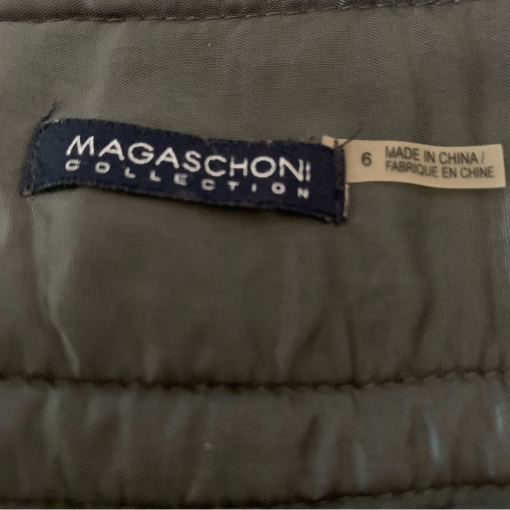 Magaschoni Collection Gray Wool Pencil Skirt - Picture 4 of 13